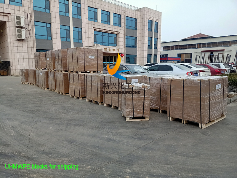 Customized UHMWPE blocks loading for shipment