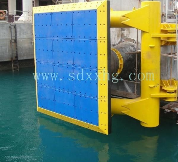 UHMWPE panel impact resistant marine fender facing pads