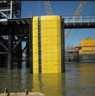 UHMWPE panel impact resistant marine fender facing pads