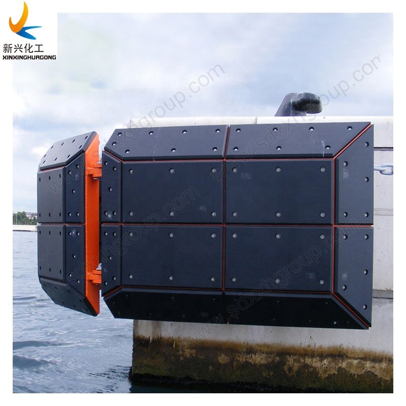 UHMW-PE wear plastic plate polyethylene dock fender panel / high impact uhmwpe marine fender pad