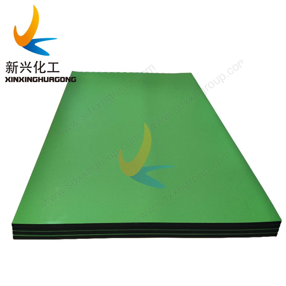 Dual color sandwich HDPE sheet