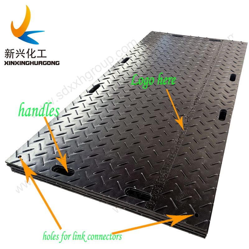 Flame retardant HDPE plastic temporary road mats