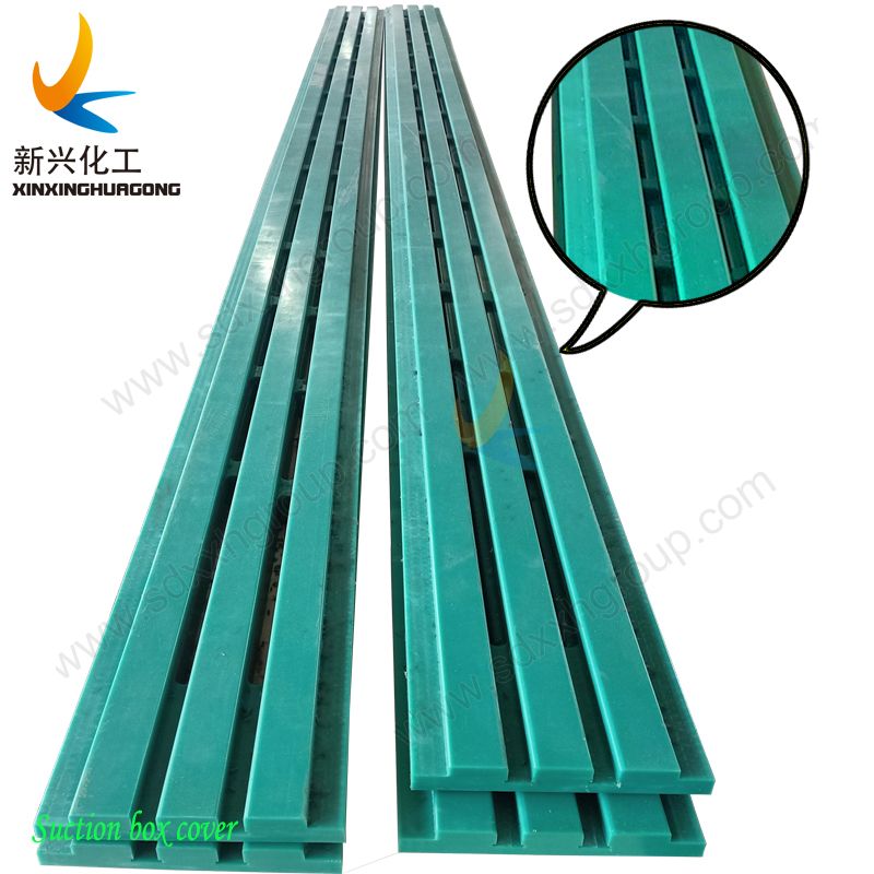 UHMWPE wear strip impact resistant blocks