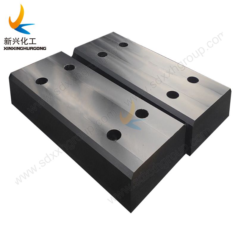 UHMWPE wear strip impact resistant blocks