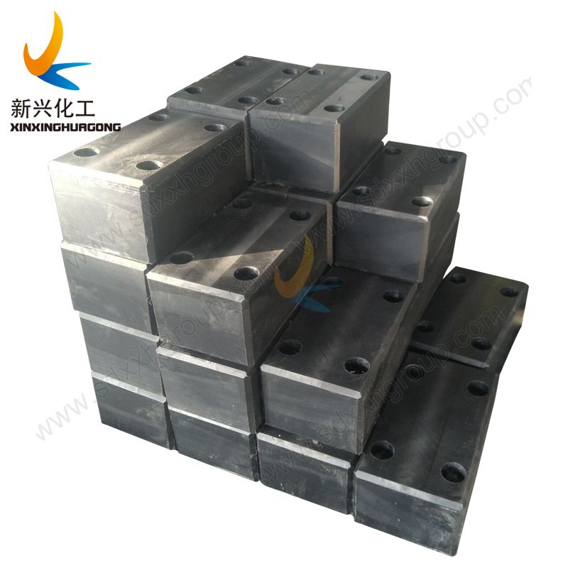 UHMWPE wear strip impact resistant blocks