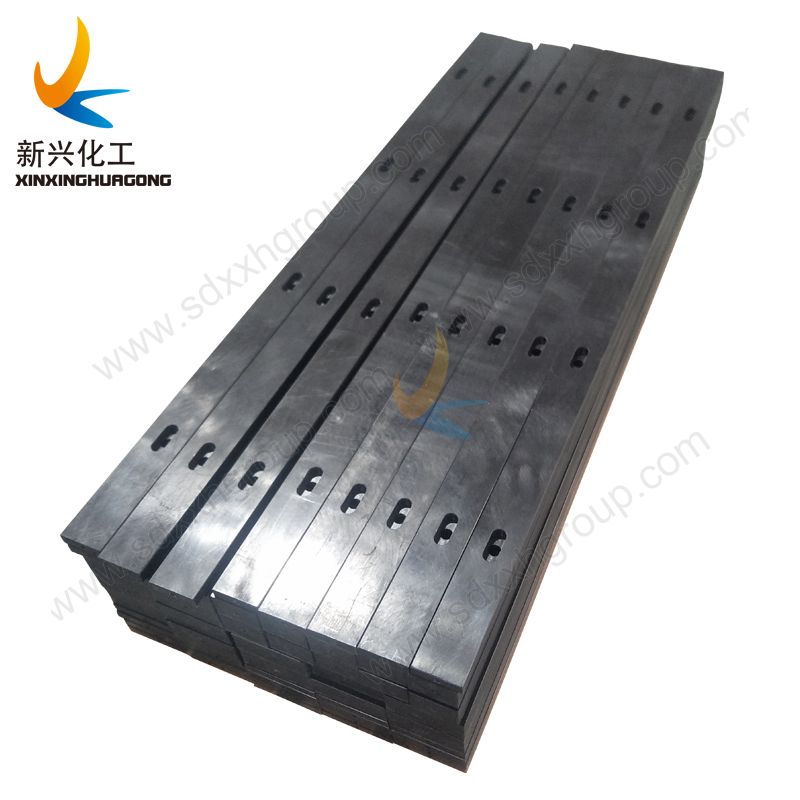 UHMWPE wear strip impact resistant blocks