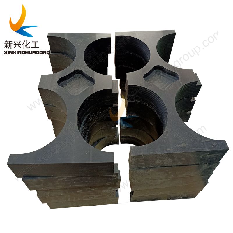 UHMWPE wear strip impact resistant blocks