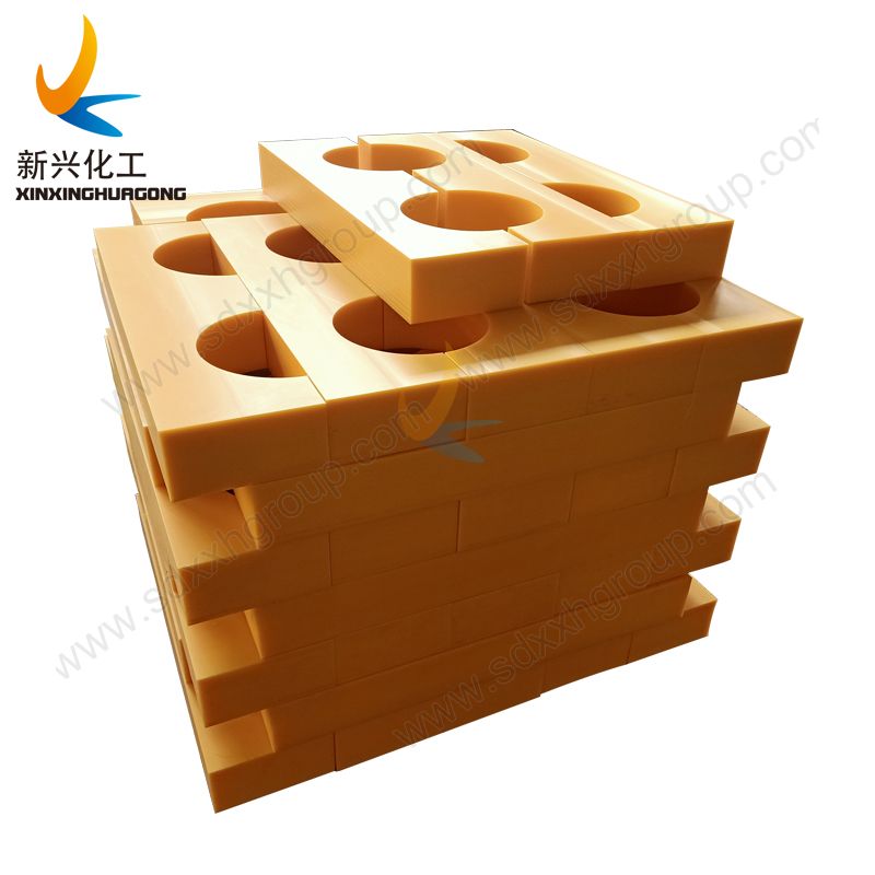 UHMWPE wear strip impact resistant blocks