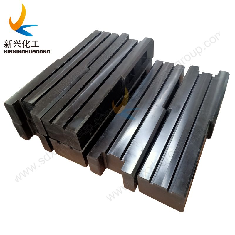 UHMWPE wear strip impact resistant blocks