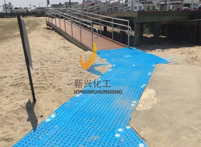yellow colored light weight plastic road accsess mat