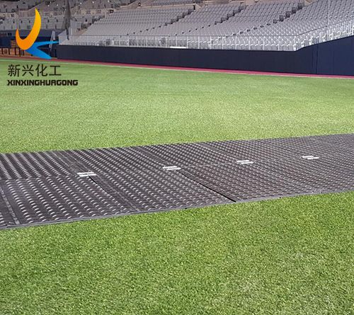 yellow colored light weight plastic road accsess mat