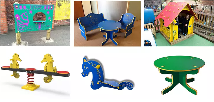 sandwich color core hdpe playground design boards