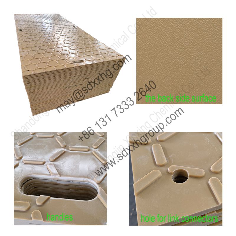 Hexagon texture finish ground protection mats