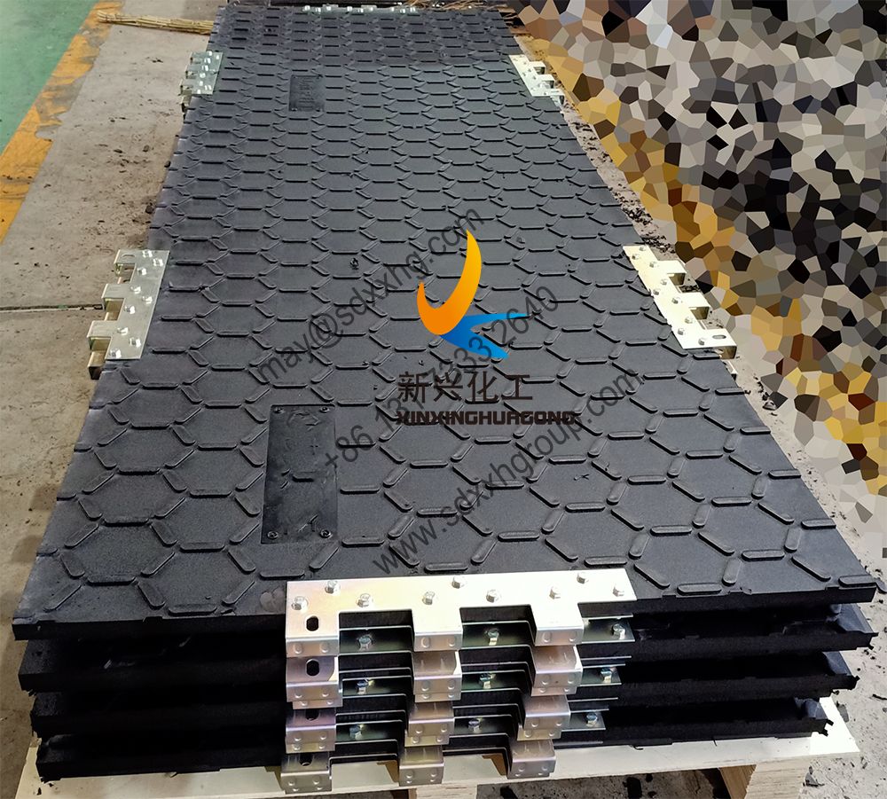 Hexagon texture finish ground protection mats
