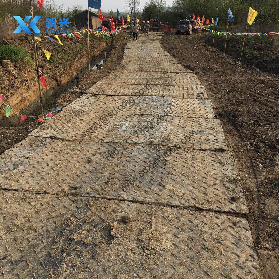 Construction mats HDPE plastic road solution