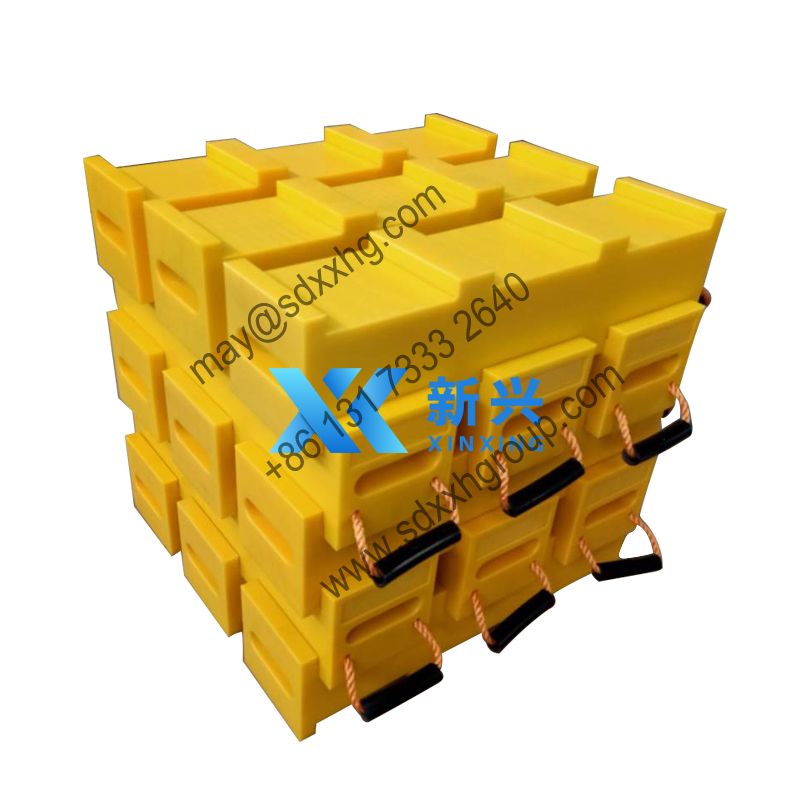 composite blocks for crane stable