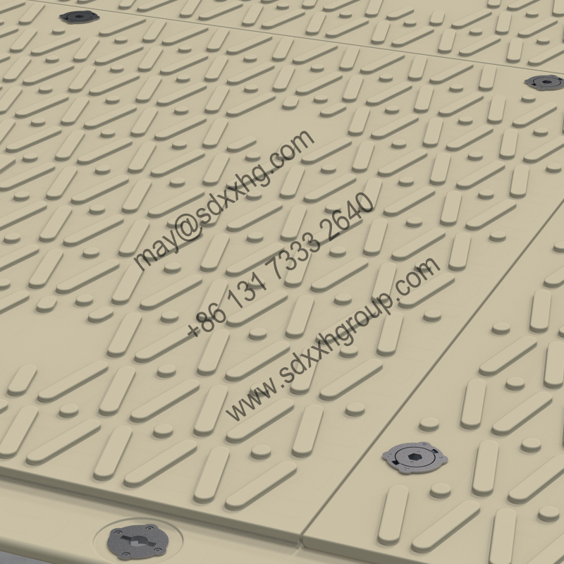 heavy duty site access ground protection mats overlapping temporary road