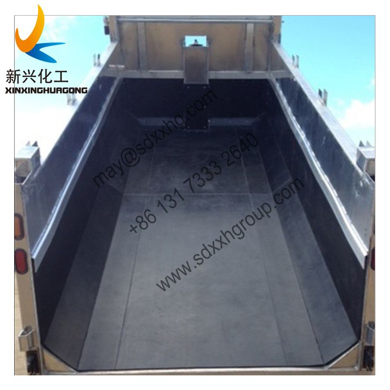 Non-adhesion wear resistant UHMWPE  dump truck bed liner