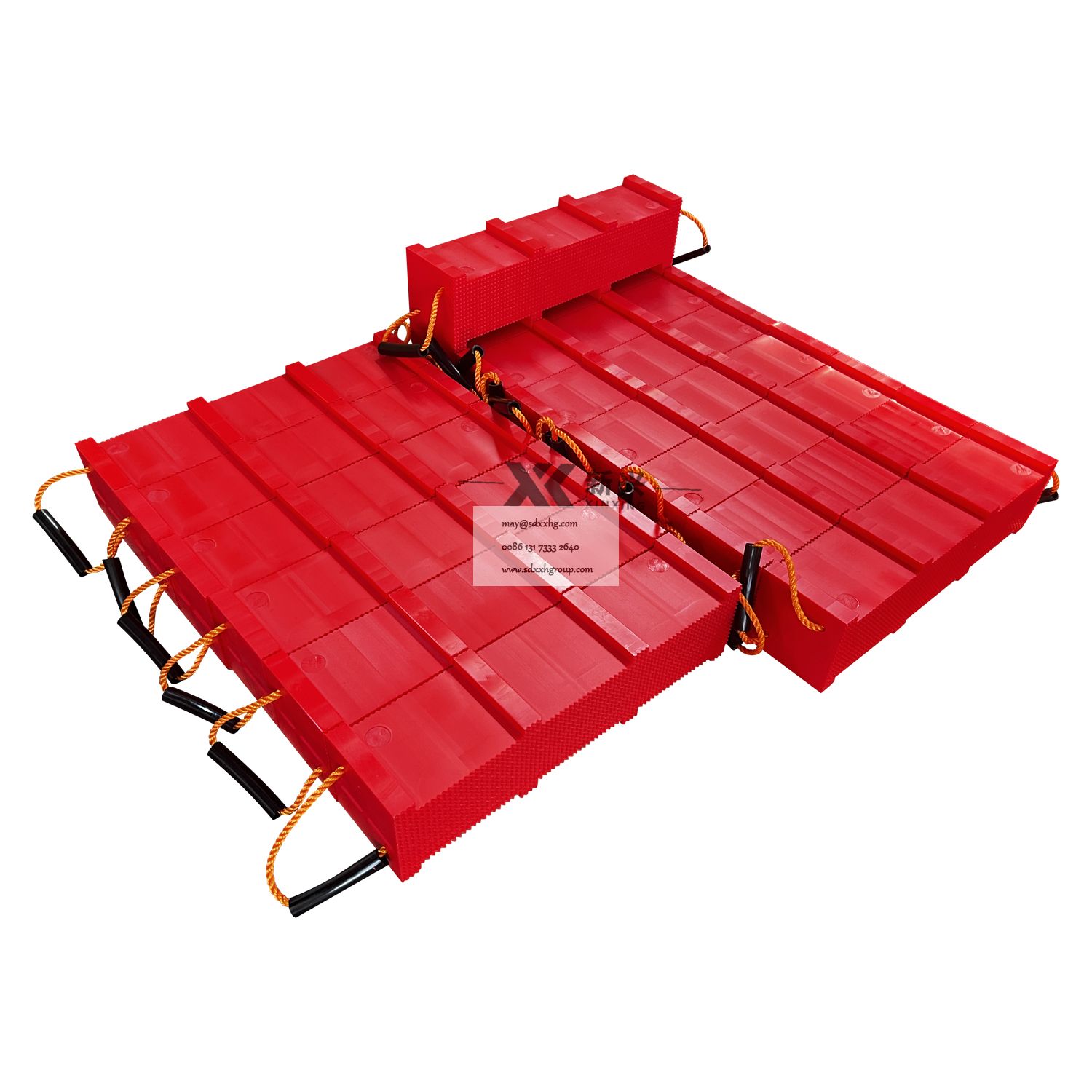 Super stacker Cribbing blocks with V-groove for round bar
