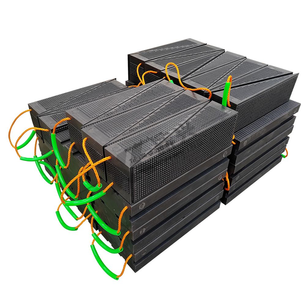 OEM UHMWPE Recycled plastic chocks for engineering project