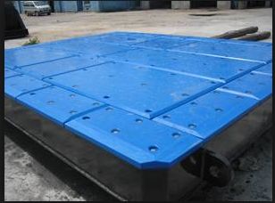 UHMWPE panel impact resistant marine fender facing pads