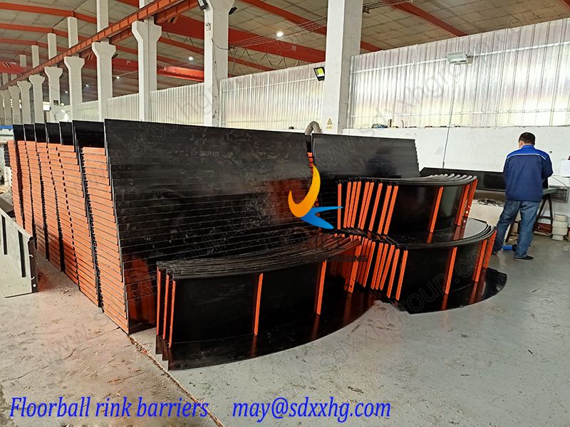 Customized impact resistant PP weld floorball rink barriers