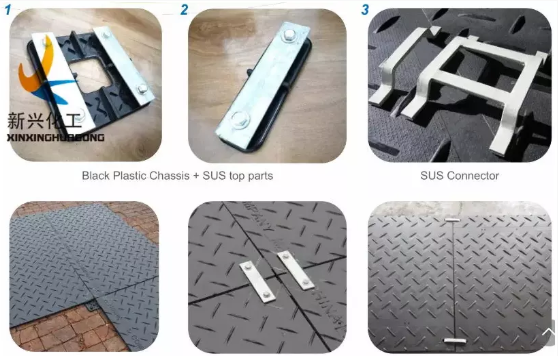 HDPE plastic unbreakable road mat temporary construction road mat