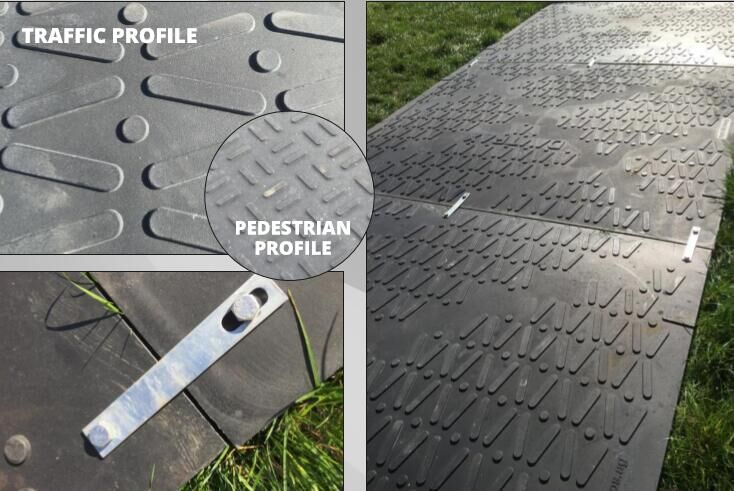 heavy duty mold pressed UHMWPE ground protection mats