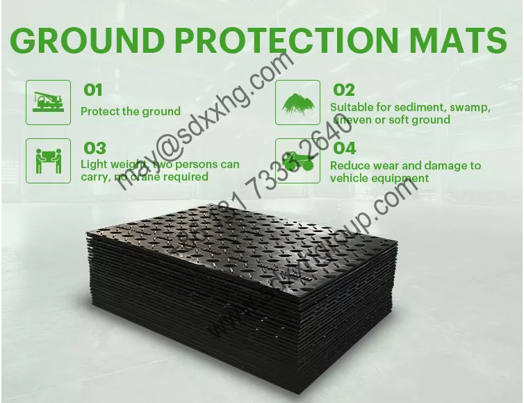 Hdpe temporary floor protection mats/track road construction matte