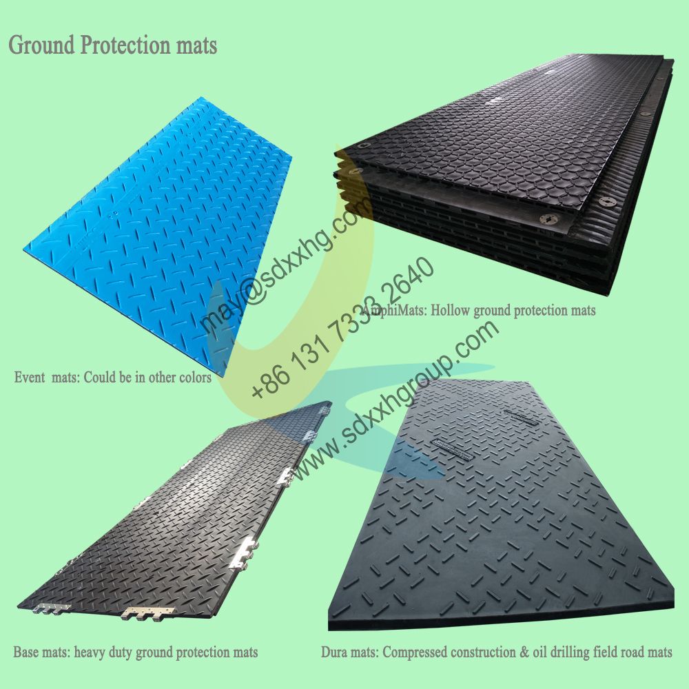 Loading of 100mm thickness composite heavy duty ground protection mats