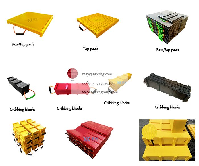Super stacker Cribbing blocks with V-groove for round bar